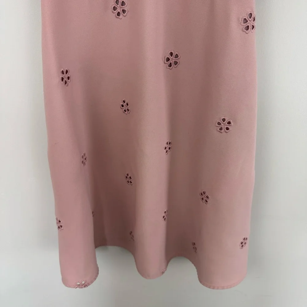 KATE SPADE Pink Floral Crepe Cutout Dress Size 4